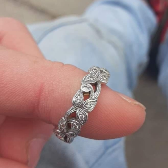 Neil lane Floral diamond band 925c - Picture 5 of 6